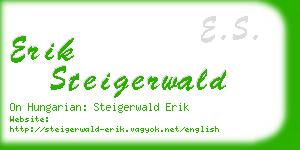 erik steigerwald business card